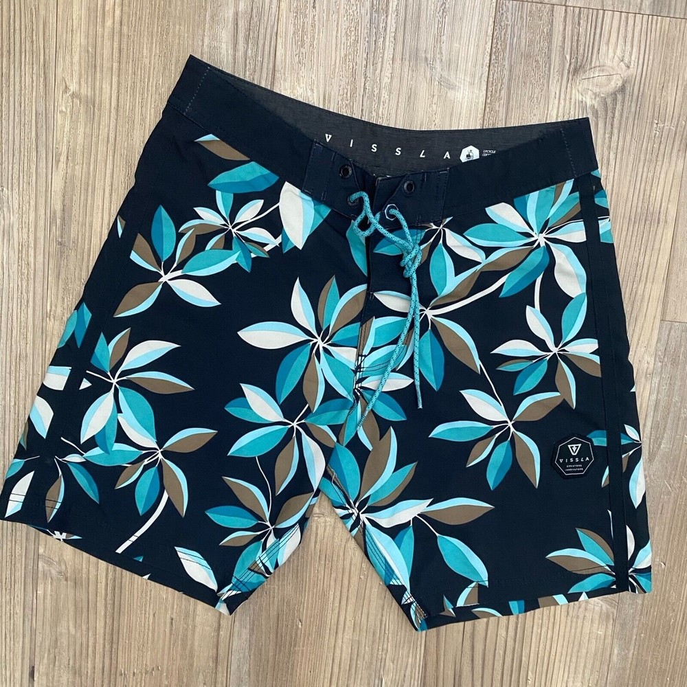 Vissla Men's Turquoise Floral Boardshorts
